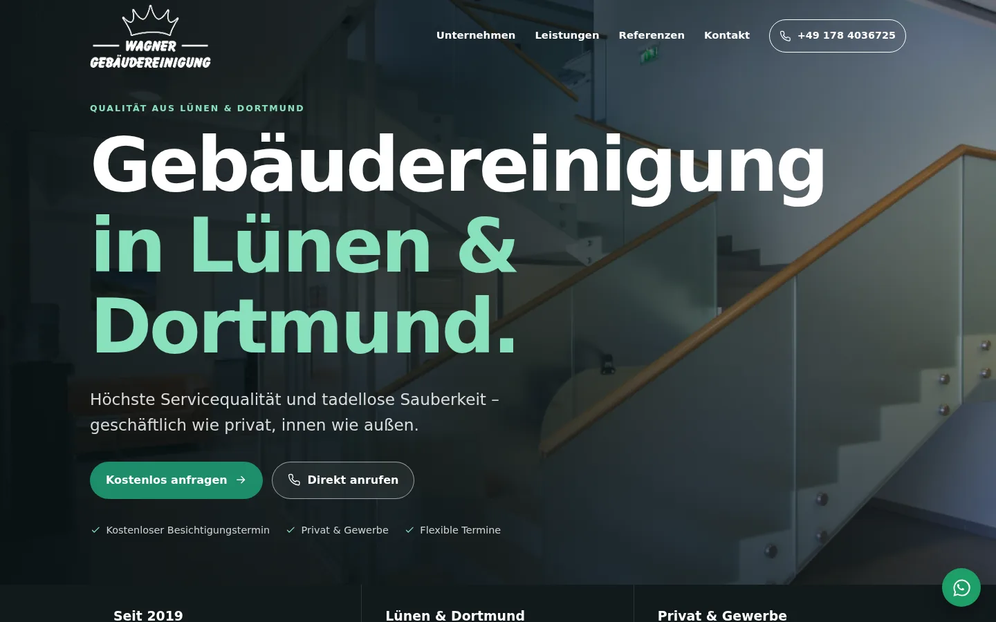 Screenshot von Wagner Gebäudereinigung