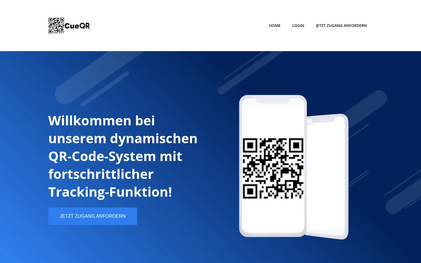 Screenshot von cueqr.de